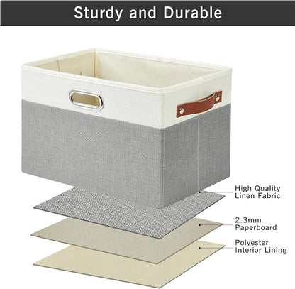 Large Collapsible Fabric Storage Bins - Image 6