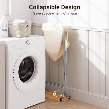 ELYKEN Laundry Cart with Wheels, 32”H Easy Rolling Laundry Hamper with - Image 4