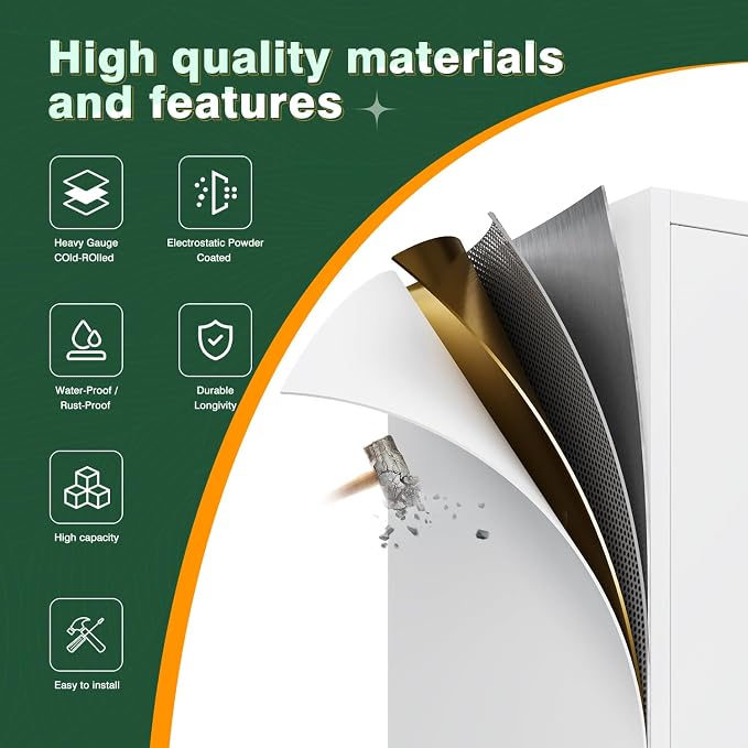 Letaya 72" H Metal Storage Cabinet - Image 6