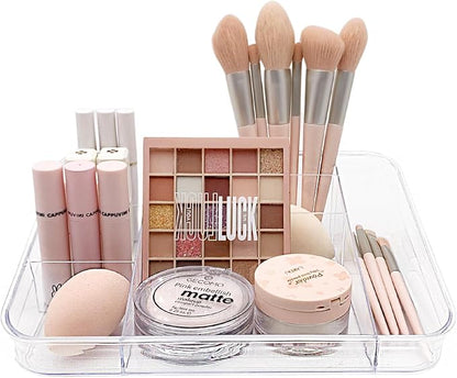 SUNFICON Makeup Tray Organizer Cosmetic Display Case Office Stationery Storage - Image 6