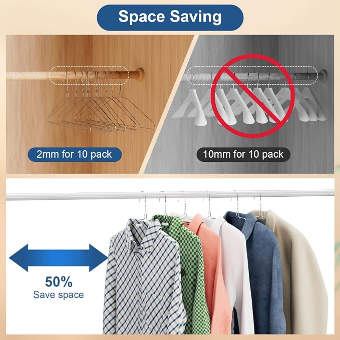 SPECILITE Wire Metal Clothes Hangers Bulk 200 Pack - Image 4