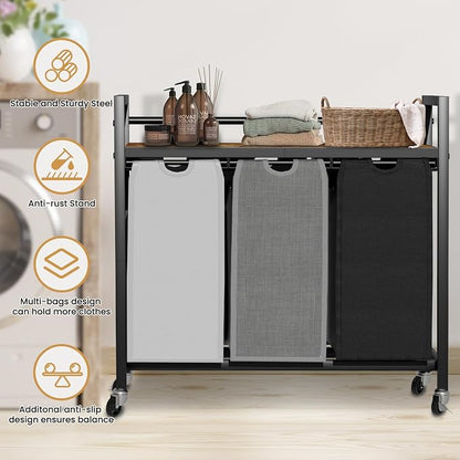Laundry Hamper, Laundry Basket, Laundry Sorter - Image 6