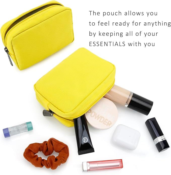 E-Tree Cute Small Makeup Bag, Cosmetic Toiletry Skin Care Make up Little Items - Image 3