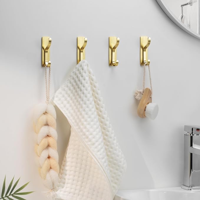 Gold Adhesive Wall Hooks for Hanging - Image 8
