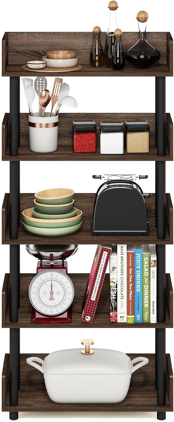 Furinno Turn-N-Tube 5-Tier Toolless Freestanding Multipurposes Display Rack - Image 5
