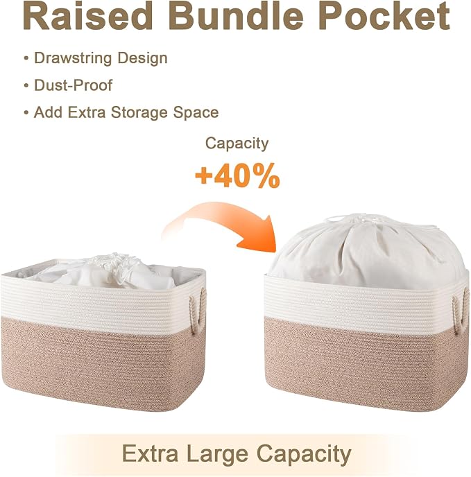 95L Extra Large Blanket Basket - Image 9