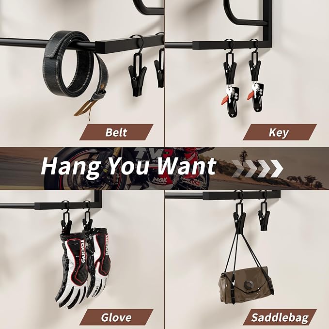 Motorcycle Helmet Holder Wall Mounted, Helmet Rack Wall Mount - Image 8