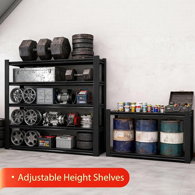 Heavy Duty Storage Shelves Unit, Adjustable Metal Garage Shelving, 3500LBS - Image 9