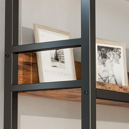 IRONCK Corner Bookshelf 5 Tiers, Industrial Corner Bookcase - Image 6