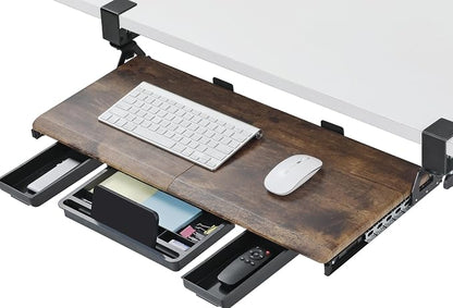 ETHU Keyboard Tray Under Desk, Pull Out Keyboard & Mouse Tray by ETHU