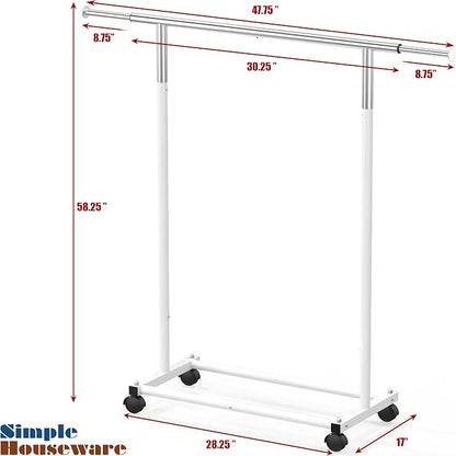 Simple Houseware Standard Rod Garment Clothing Rack, Extendable Width from 30 - Image 7