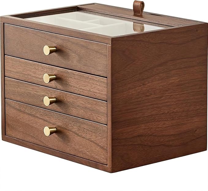 Black Walnut Wooden Jewelry Box - Image 9