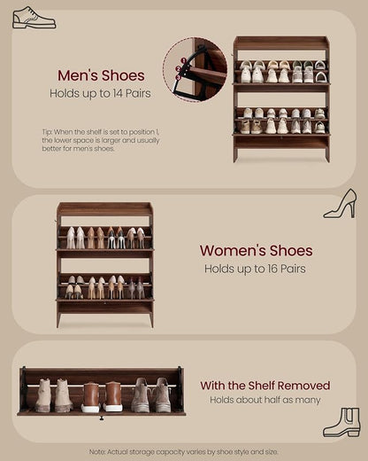 VASAGLE Shoe Storage Cabinet Organizer - Image 5