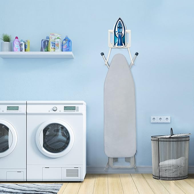 ORLESS Over The Door/Wall Mount Ironing Board Hanger, Laundry Room Iron and - Image 3
