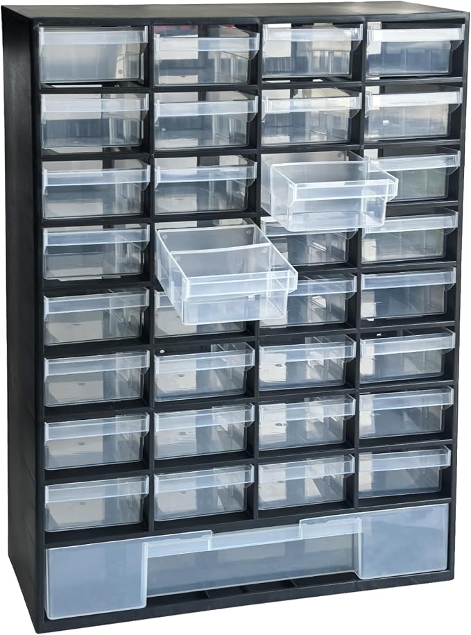 33 Drawer Plastic Small Parts Organizer, Storage Bin by Unknown