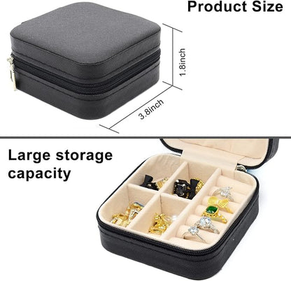 KEINE MARKE Small Jewelry Box, Travel Portable Jewelry Case - Image 3