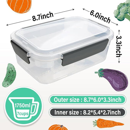 YORY 7 cup Plastic Food Storage Containers - Image 6