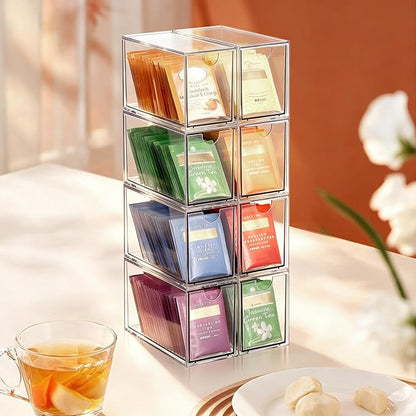 ELLDOO 8 Drawers Tea Bag Organizer, Coffee Pod Snack Storage - Image 9