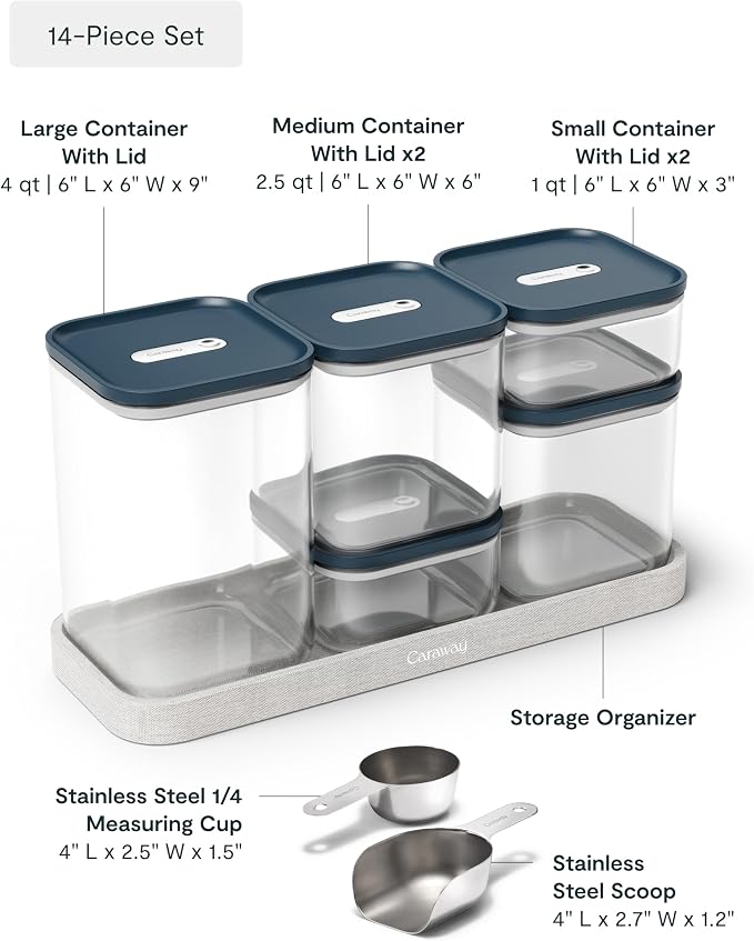 Caraway 14-Piece Glass Airtight Food Storage Containers - Image 3