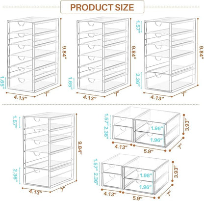ARSTPEOE 30 Drawers, Acrylic Desk Makeup Organizer, Plastic Drawers Organizer - Image 3