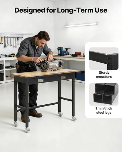 VEVOR 48-inch Workbench, 1500 lbs Load Capacity, Garage Workbench - Image 5