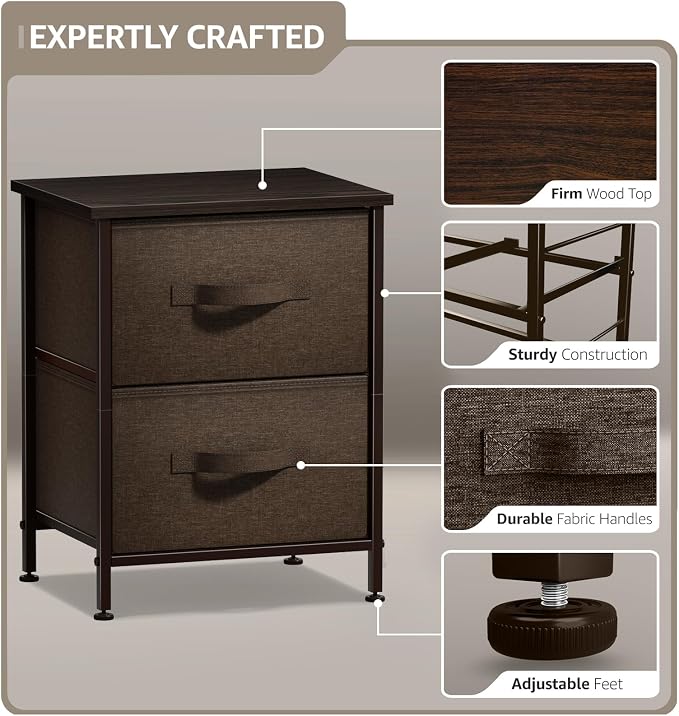 Sorbus Nightstand with 2 Drawers - Image 4