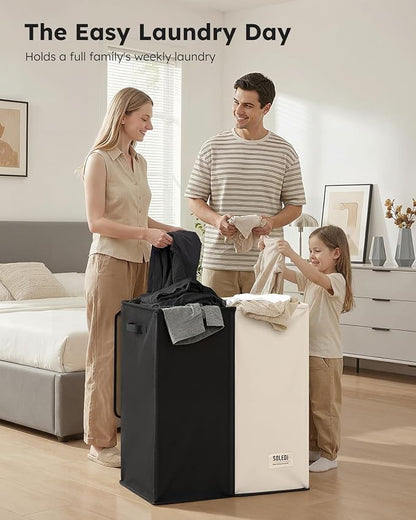 SOLEDI Large Double Laundry Hamper - Image 5
