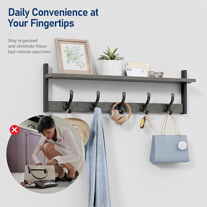 Tatub 29" Rustic Coat Rack Wall Mount - Image 6