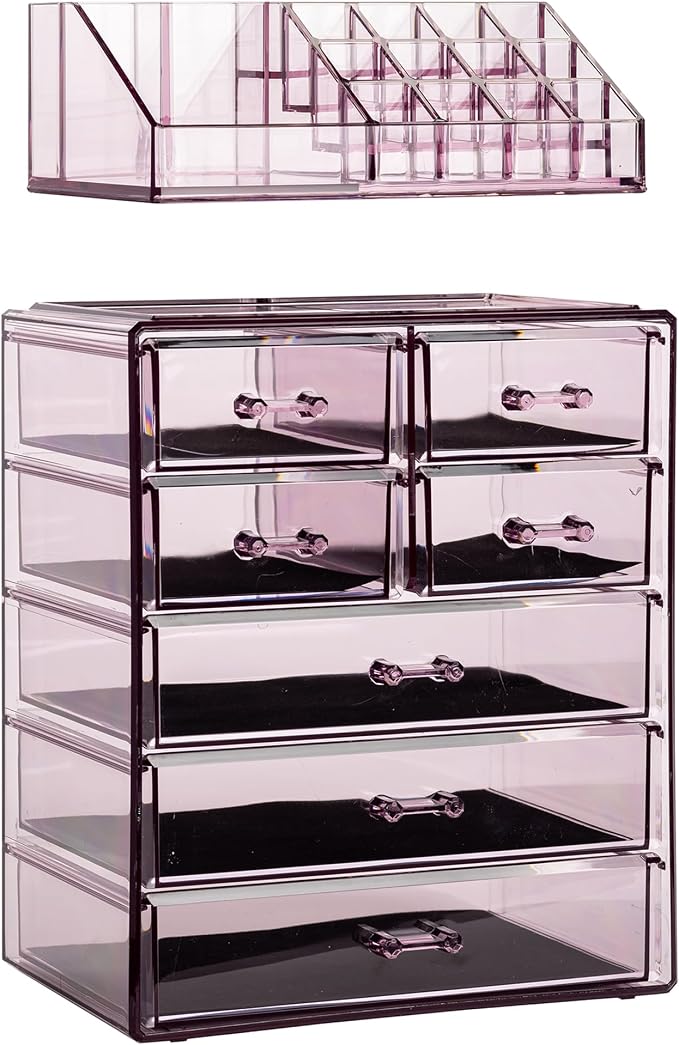 Sorbus Clear Cosmetic Makeup Organizer - Image 8
