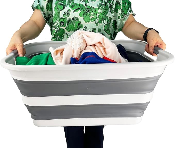SAMMART Collapsible Plastic Laundry Basket - Image 5