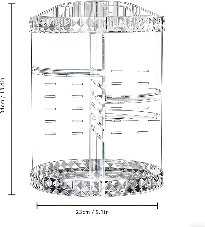 Asixxsix Rotating Makeup Organizer, Makeup Storage Carousel Tower - Image 2