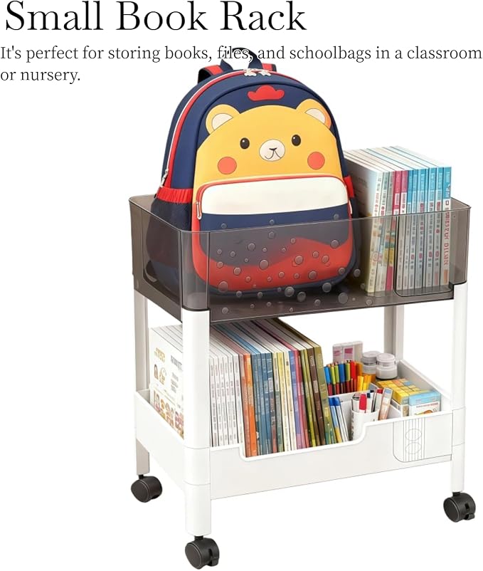 2 Tier Rolling Cart with Wheels - Image 9