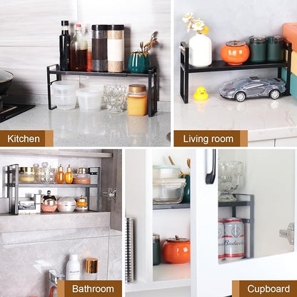 Expandable Narrow Medicine Cabinet Organizer Shelves Wide 3.58”, Metal Counter - Image 7