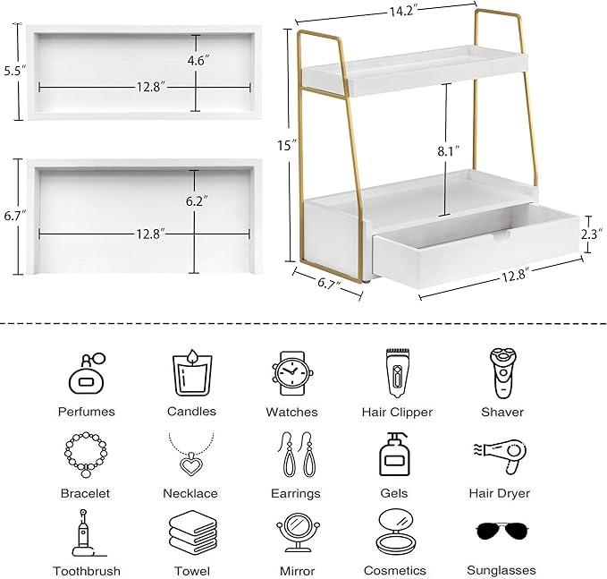 2-Tier Bathroom Organizer Countertop - Image 6