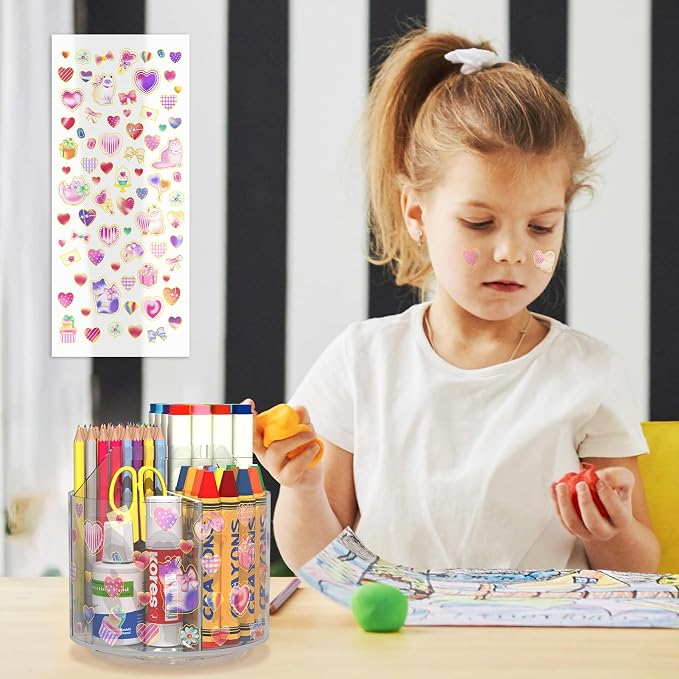 Acrylic Pencil Organizer for Desk 4 Compartments - Image 7