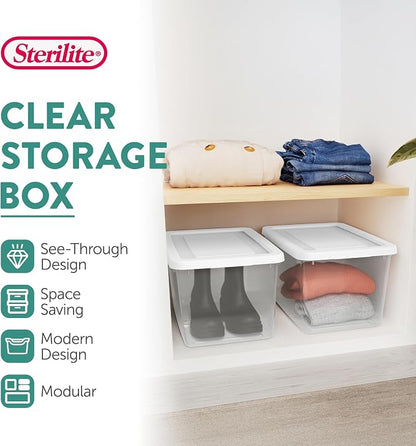 Sterilite 16 Pack Storage Box, 20 Quart Stackable Tote - Image 2