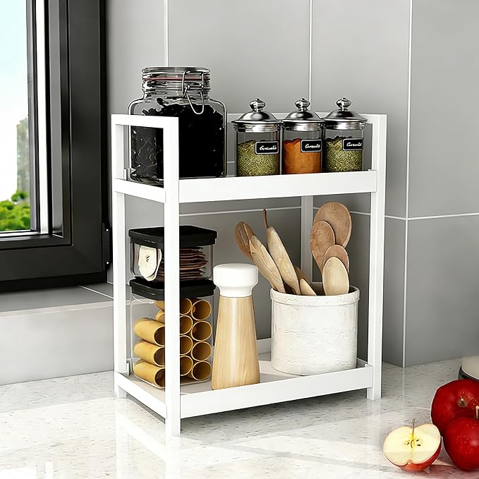 Anyoifax Bathroom Counter Organizer 2 Tier Vanity Storage Countertop Shelf - Image 4