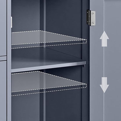 Yaheetech Bathroom Floor Cabinet, Freestanding Storage Organizer Unit Kitchen - Image 7