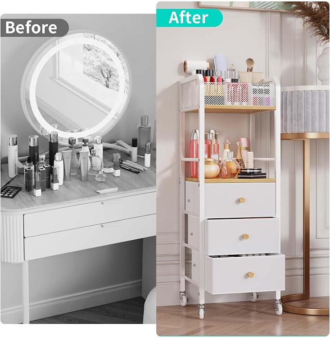 HapiRm Rolling Makeup Cart Organizer - Image 3