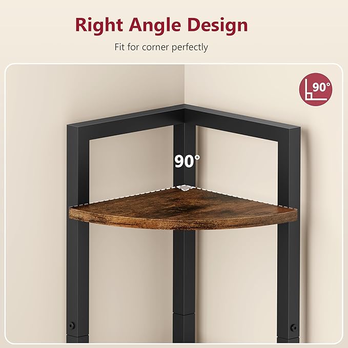 Tajsoon Corner Shelf Stand 5 Tier 60.5" - Image 4