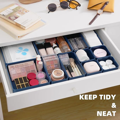 CHANCETSUI 11-Piece Stackable Drawer Organizer Set, Stationery, Utensils in - Image 3