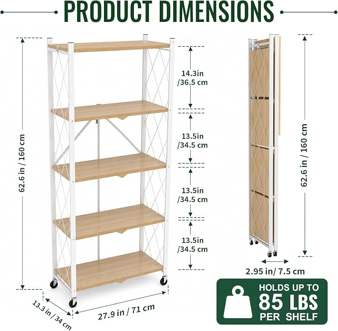 black leopard 5-Tier Foldable Shelf - Image 2