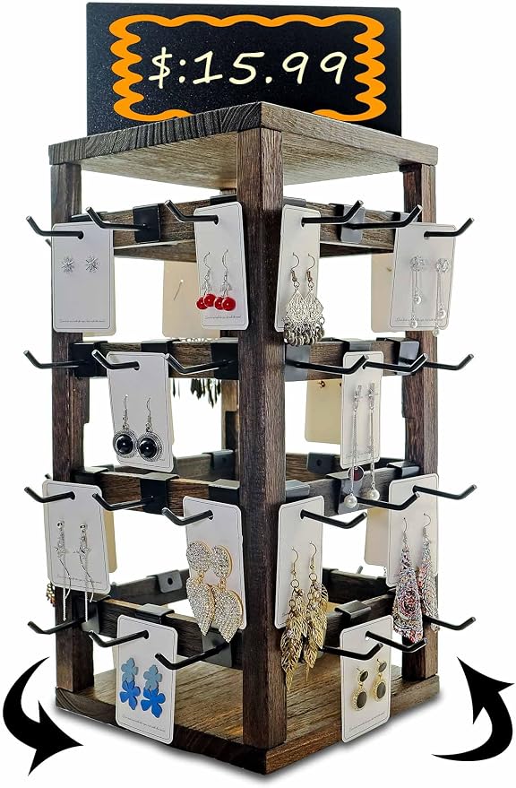 Wooden rotating Jewelry Display Stand by Jewack