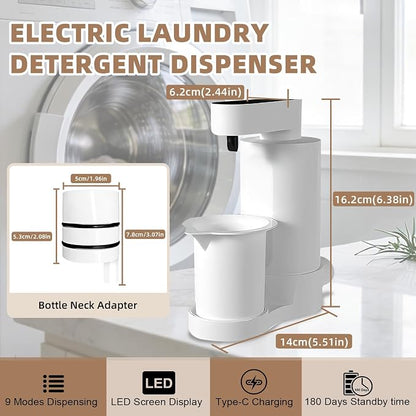 Electric Laundry Detergent Dispenser, USB-C Rechargeable Automatic Laundry - Image 2