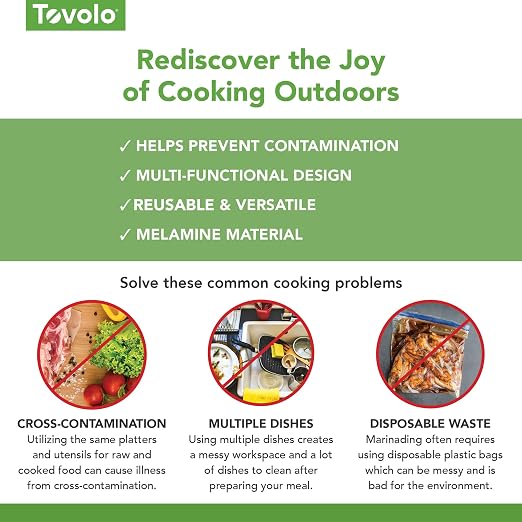 Tovolo Steak Marinating Container Large Grill Marinade and Prep Tray Set - Image 4