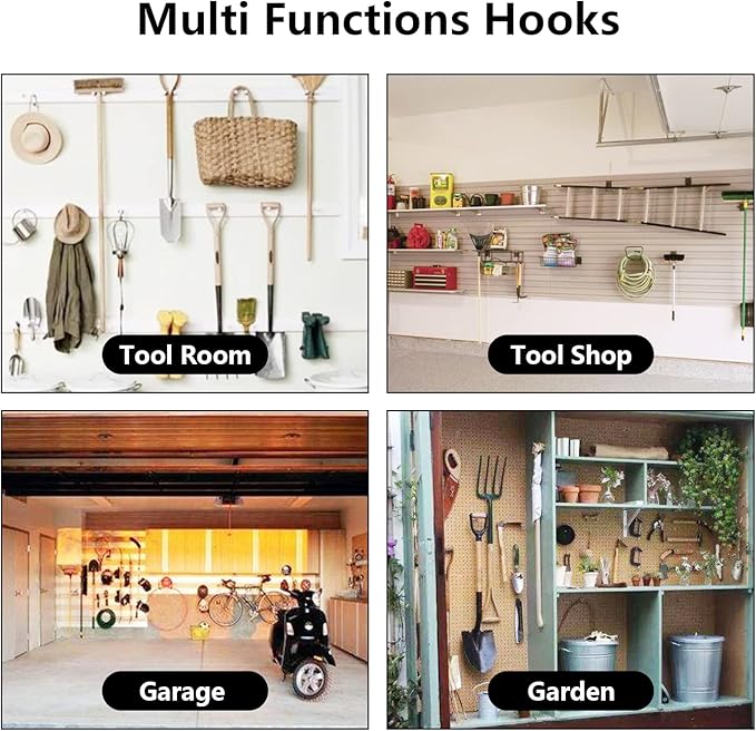 HOME MASTER HARDWARE 12 Pack 4-Inch Heavy Duty Garage Storage Wall Hooks - Image 4