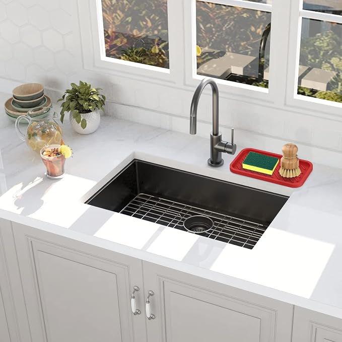 EG-SIPRO Silicone Sponge Holder, Large 10" Kitchen Sink Organizer Tray - Image 6