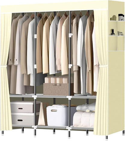LOKEME Wardrobe Closet, Steel Pipe Diameter 19mm, Portable Closet by LOKEME-USDirect