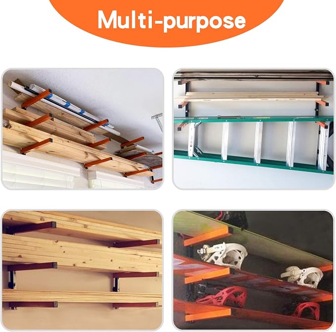Ultrawall Wall Mount Wood Organizer and Lumber Storage Metal Rack - Image 5