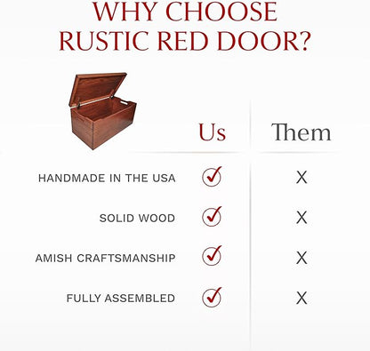 Amish Made Wooden Storage Chest Trunk Box - Image 5